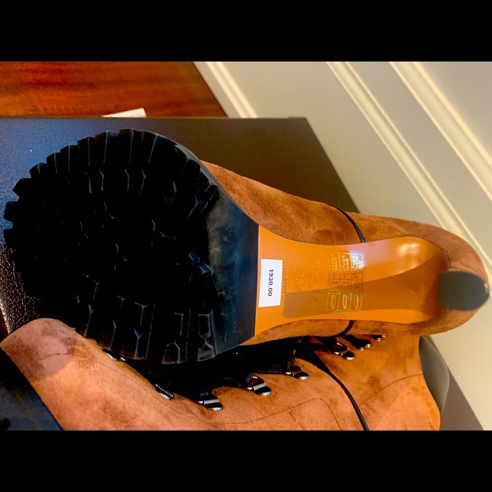 Alaia hiking boots, brown suede